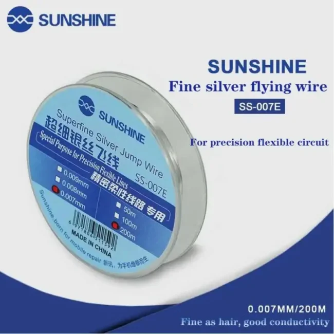 SUNSHINE SS-007E Silver Jump Wire 200M 0.007MM