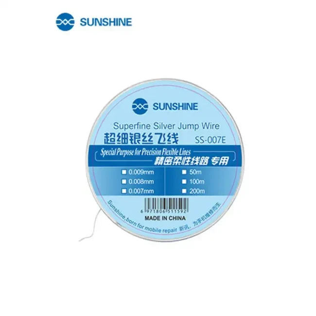 Sunshine SS-007E 0.009mm Ultra-fine Silver Jumper Wire (200M)