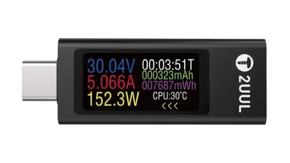 2uul Charging Mate Type-c Mini Charging Detector With Bidirectional Current Test