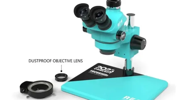 Rf4 Rf-7050 Pro 7x-50x Synchronous Zoom Trinocular Stereo Microscope With Alumin