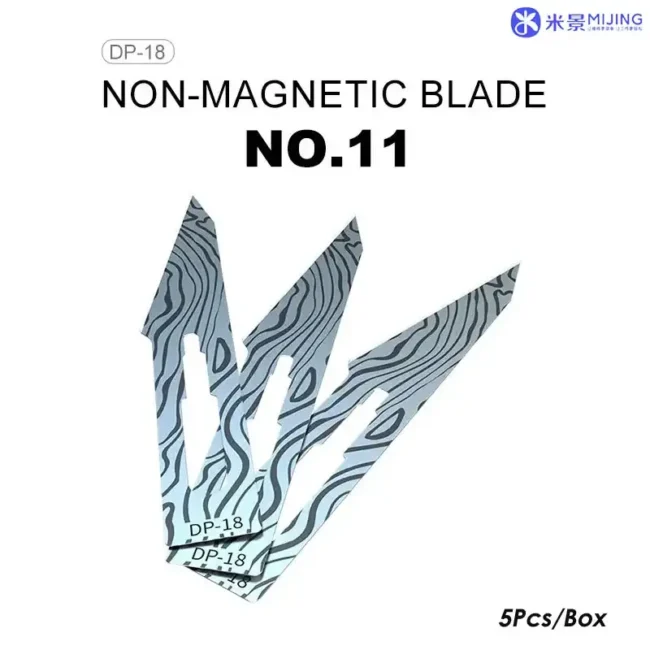 MiJing DP-18 Non Magnetic No.11 Blade 5Pcs/Box