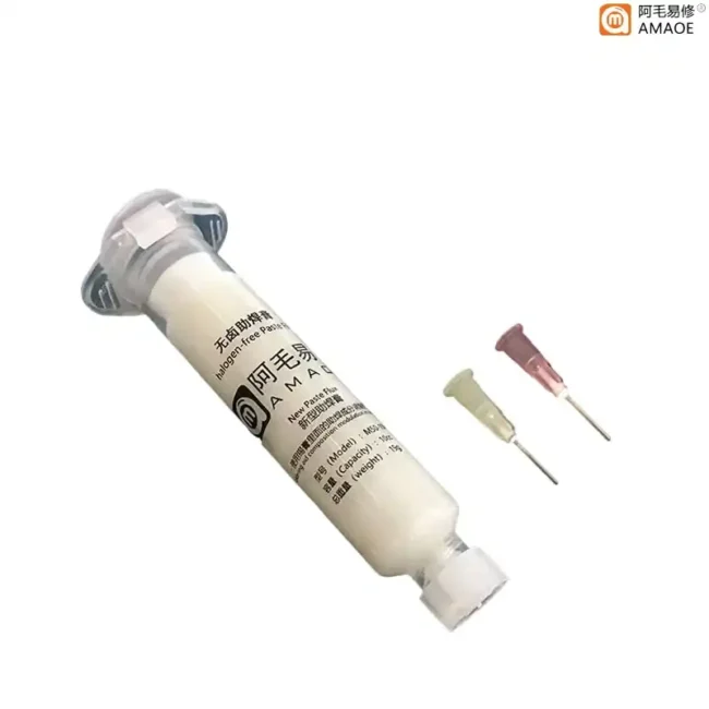 Amaoe M50 Solder Flux 10CC Syringe Soldering Paste Welding Flux Oil With 2 Needle For Mobile Phone Laptops CPU BGA