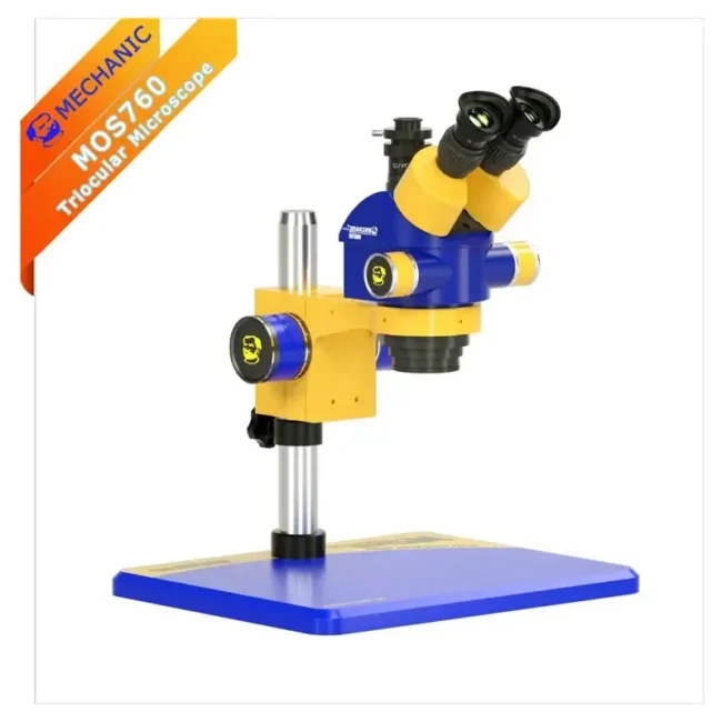 Mechanic Mos760 Triocular Microscope 7x-60x Magnification 360 Degree Rotation Phone Pcb Soldering Mos750 Trinocular Microscope