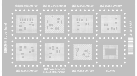 Amaoe QU9 Qualcomm CPU BGA Stencil for SM8750 SM8635 SM8650 SM8550 SM8450 SM7550