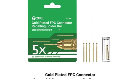 2UUL SC96 Gold Plated FPC Connector Reballing Solder Bar (5 Bars/Pack without Handle)