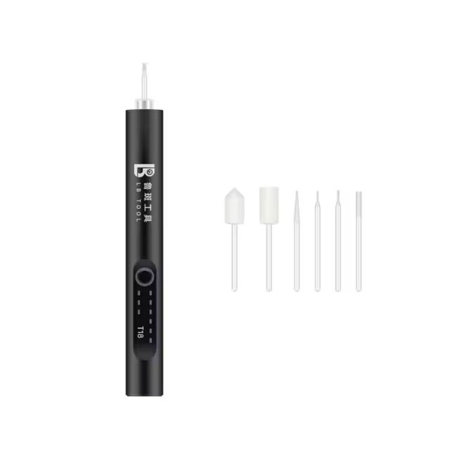 LuBan T18 Electric Grinding Pen Type-C Charging 3-Speed Adjustable LED Lights for Mobile Phone PCB Chip Polishing Cutting Tools