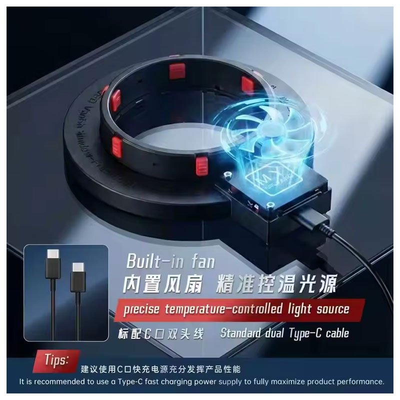 YCS MR.YANG MY-F01 Microscope Shadowless Lamp Manual Tool Combination 1500LM 280LEDs for Mobile Phones PCB Repair tools