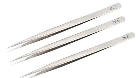 Mr.Yang Stainless Steel Anti-static Precision straight Tweezers for PCB Soldering Repair