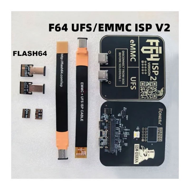 FLASH F64 UFS AND eMMC ISP V2 Adapter with Flex Cable Set
